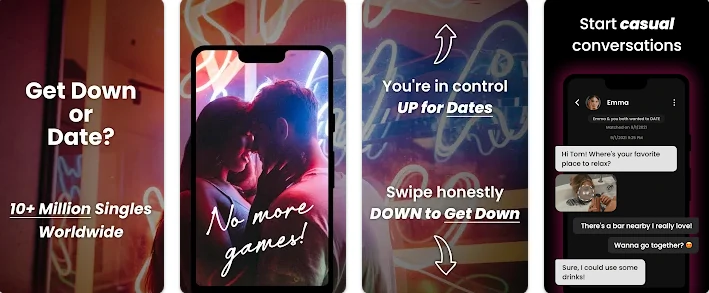 DOWN Dating App Swipe Wild!