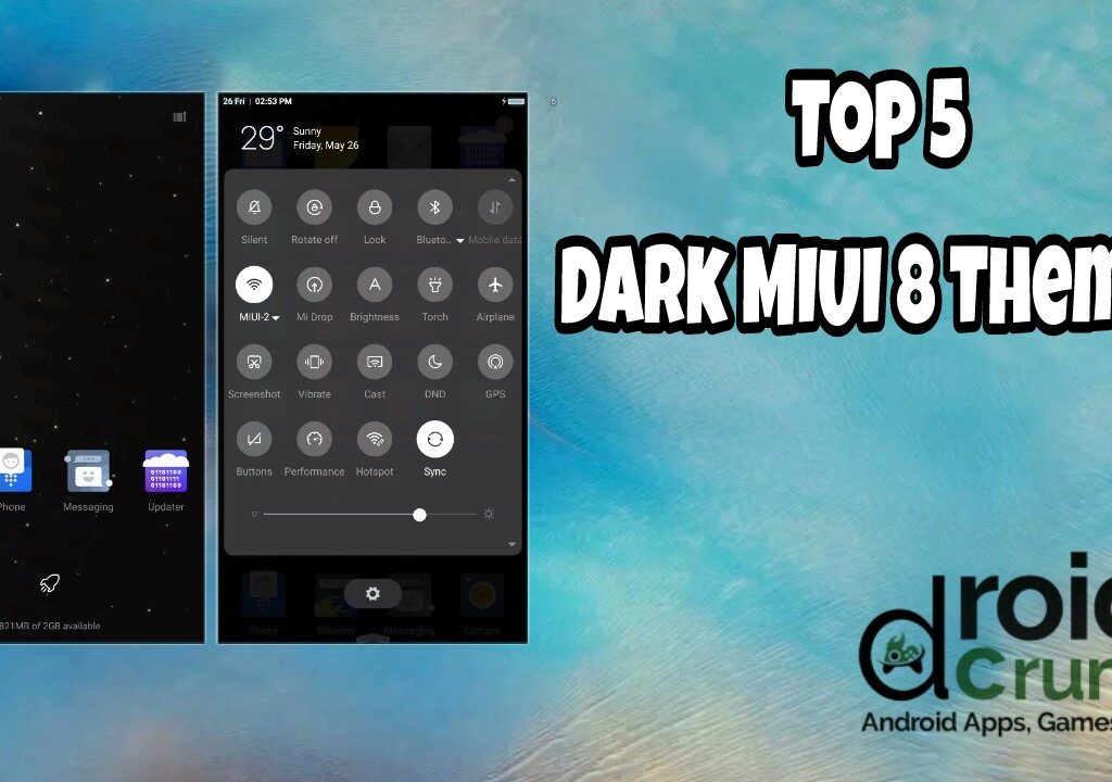 top 5 miui 8 dark themes