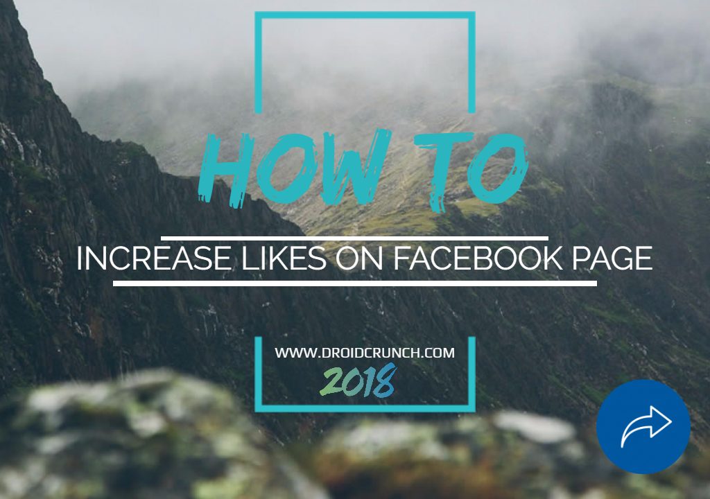 How to increase likes on facebook page 2018