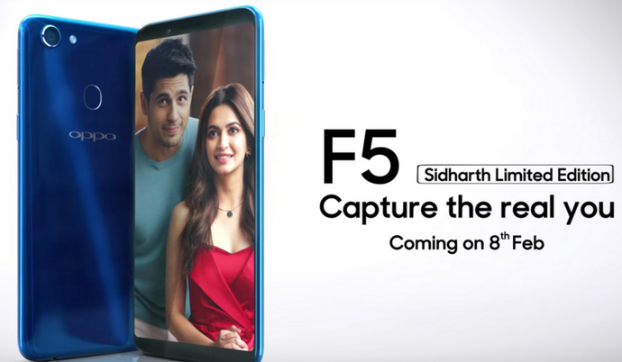 Oppo F5 Sidharth Limited Edition to launch today in Brilliant Blue