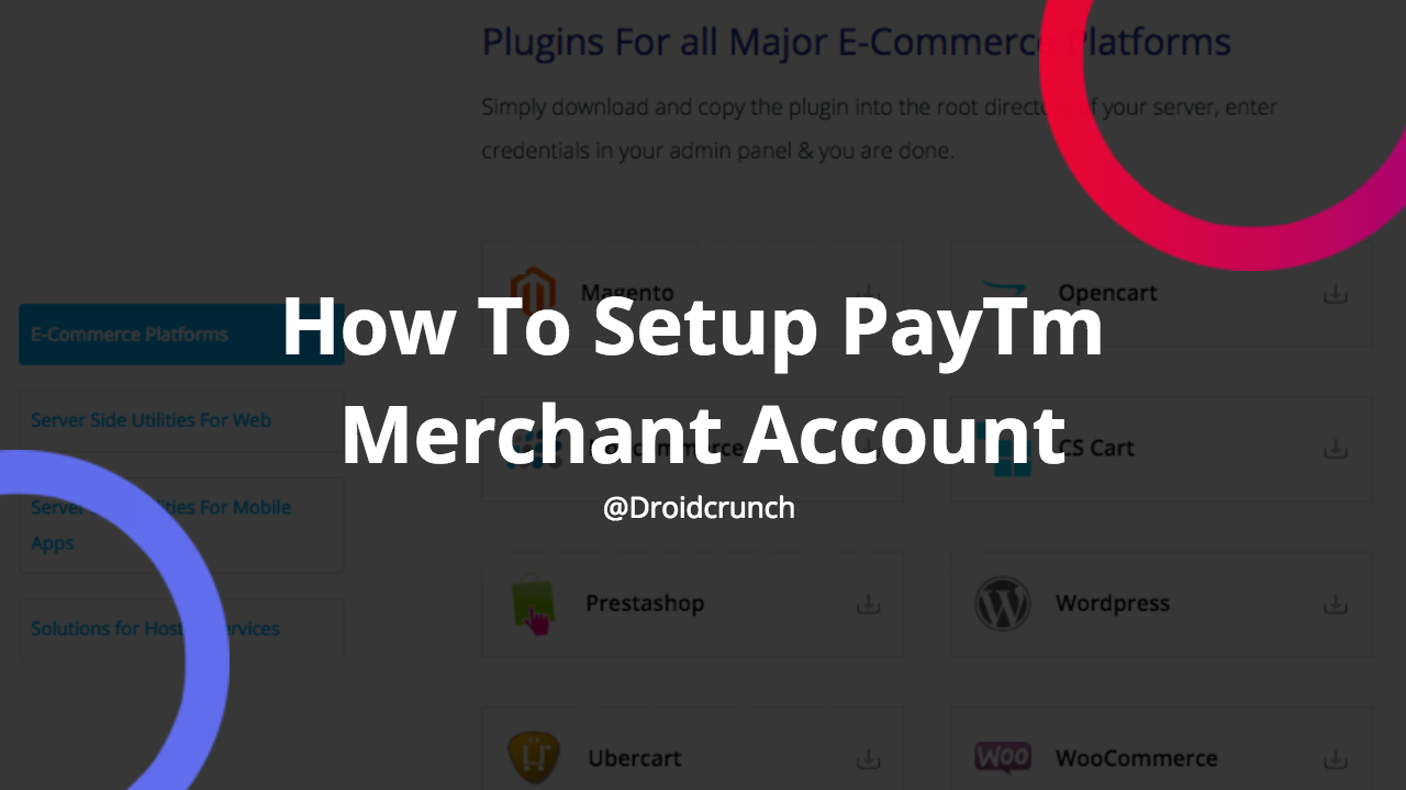 how to setup paytm merchant account