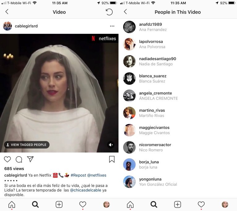 instagram video tagging feature roll out