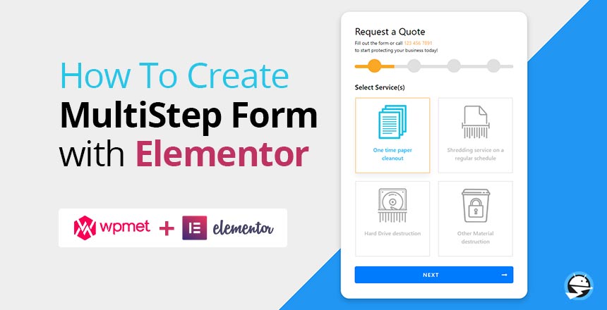 How To Create Multistep form using Elementor