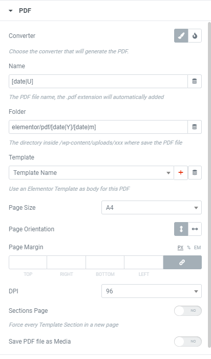 PDF generate in Elementor Form