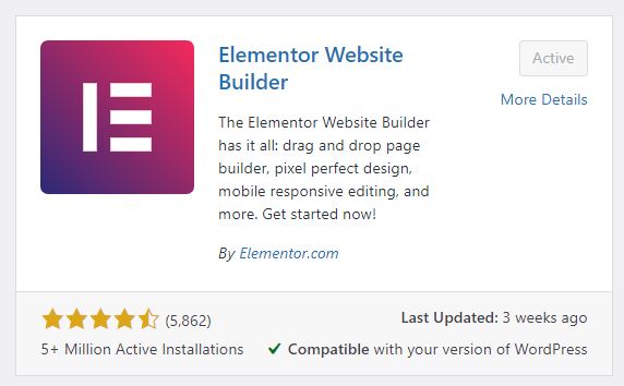 Elementor Free Plugin for WordPress