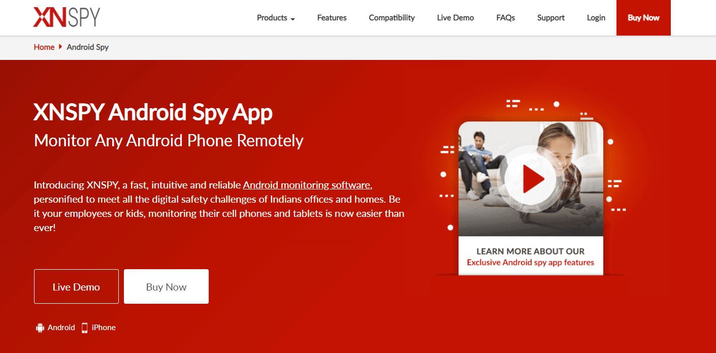XNSPY Spy Application for Android & iOS