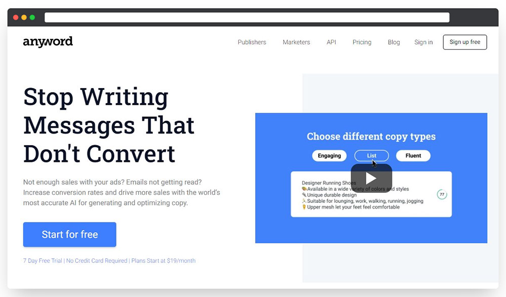 Anyword AI Content Writing Tool Review