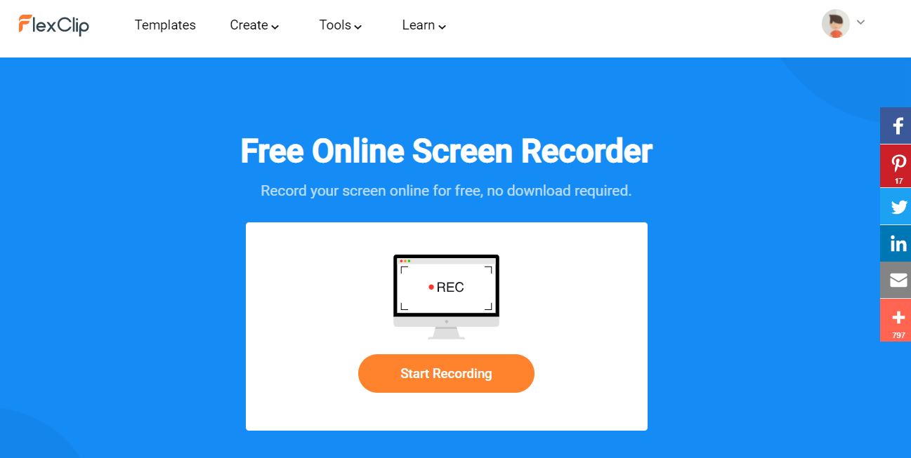 Flexclip Free Online Screen Recording