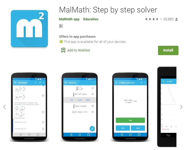 Math Solver App - Malmath Step by Step Solver
