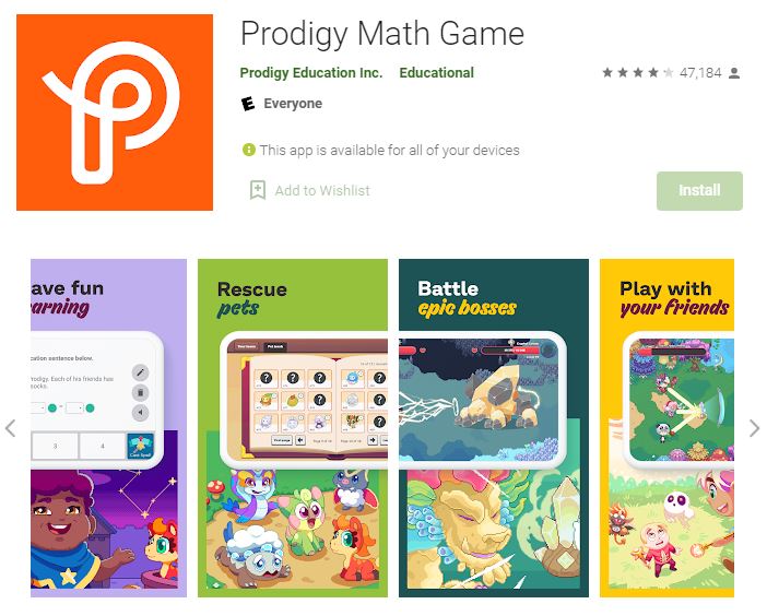 Prodigy Math Game App Android