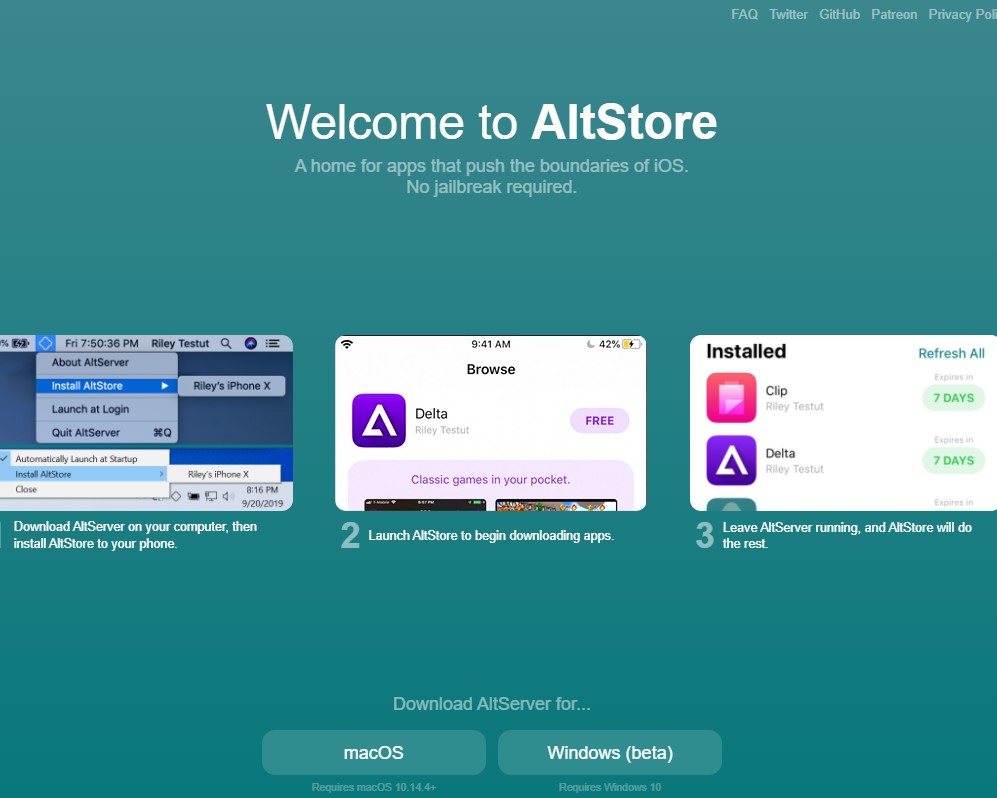 AltStore Third Party App Store for iOS