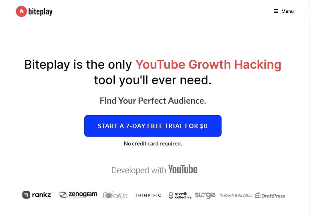 Biteplay YouTube Growth Hacking Tool