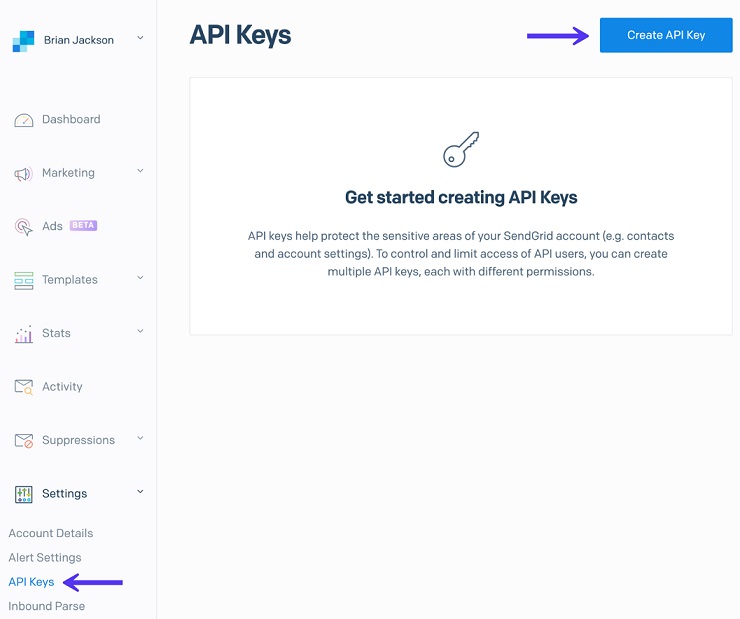 SendGrid API Keys