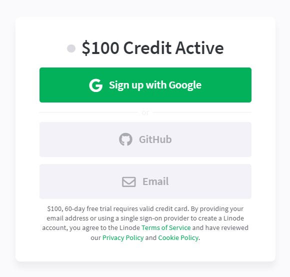Linode 100 USD free Credits