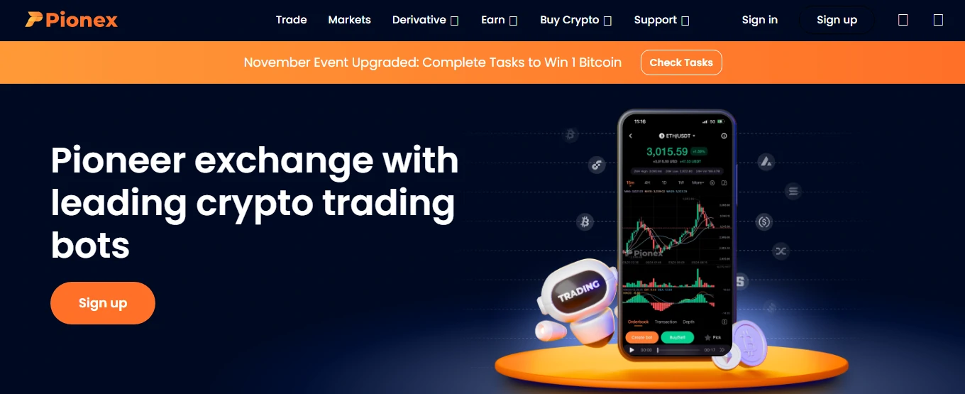 Cryptocurrency Trading App Pionex