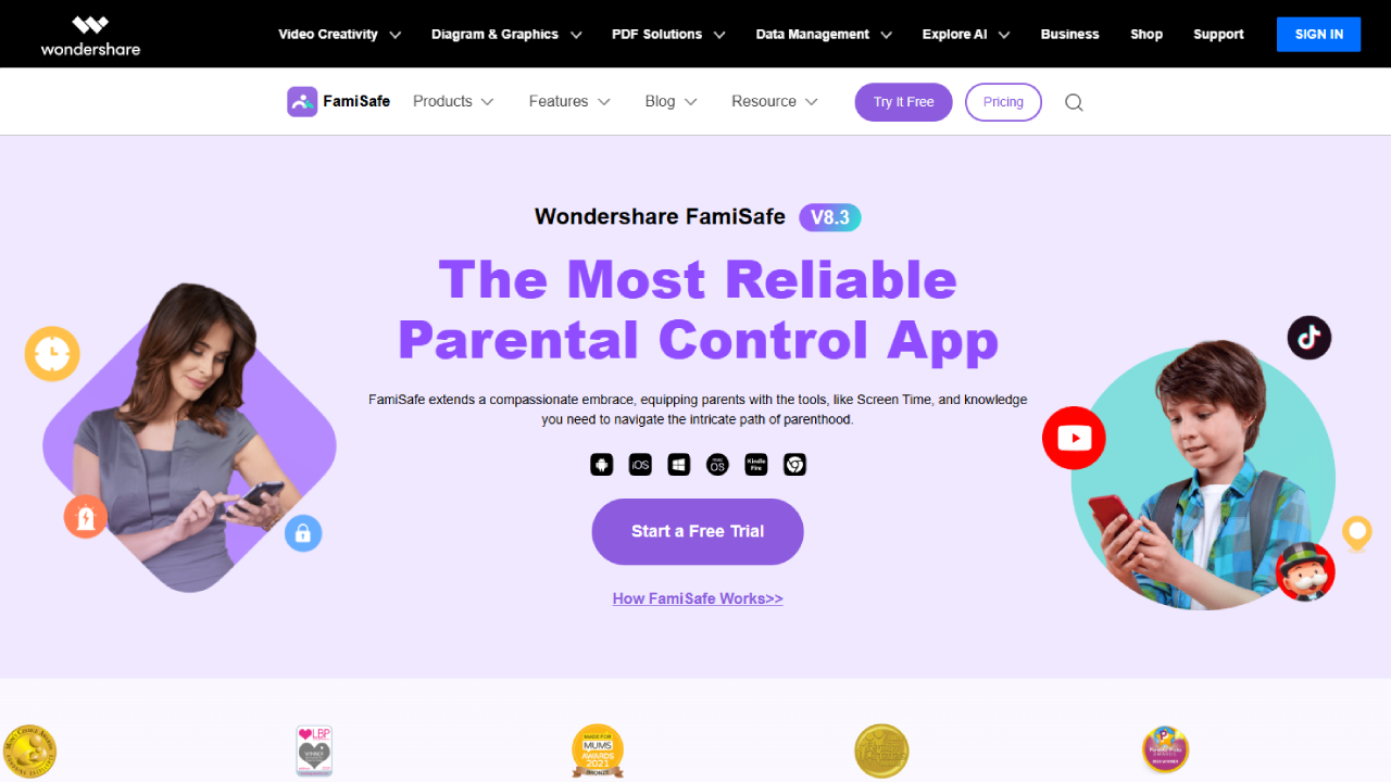 FamiSafe Homepage
