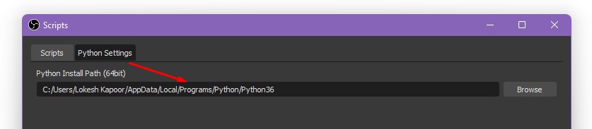 Python Installation Path in Scripts