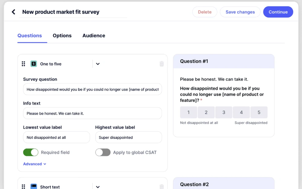 Gleap Feature Customer surveys