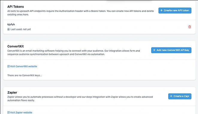 Upcoach Feature Third-Party Integrations