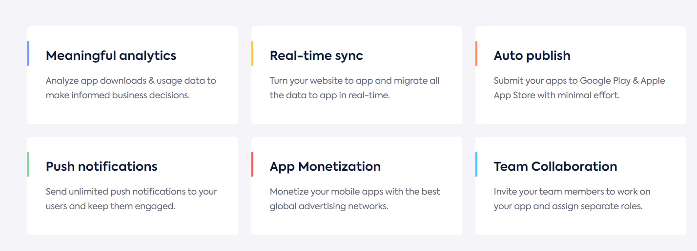 Appmysite amazing features