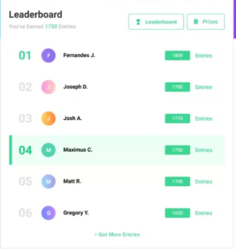 PerkZilla Feature Leaderboard
