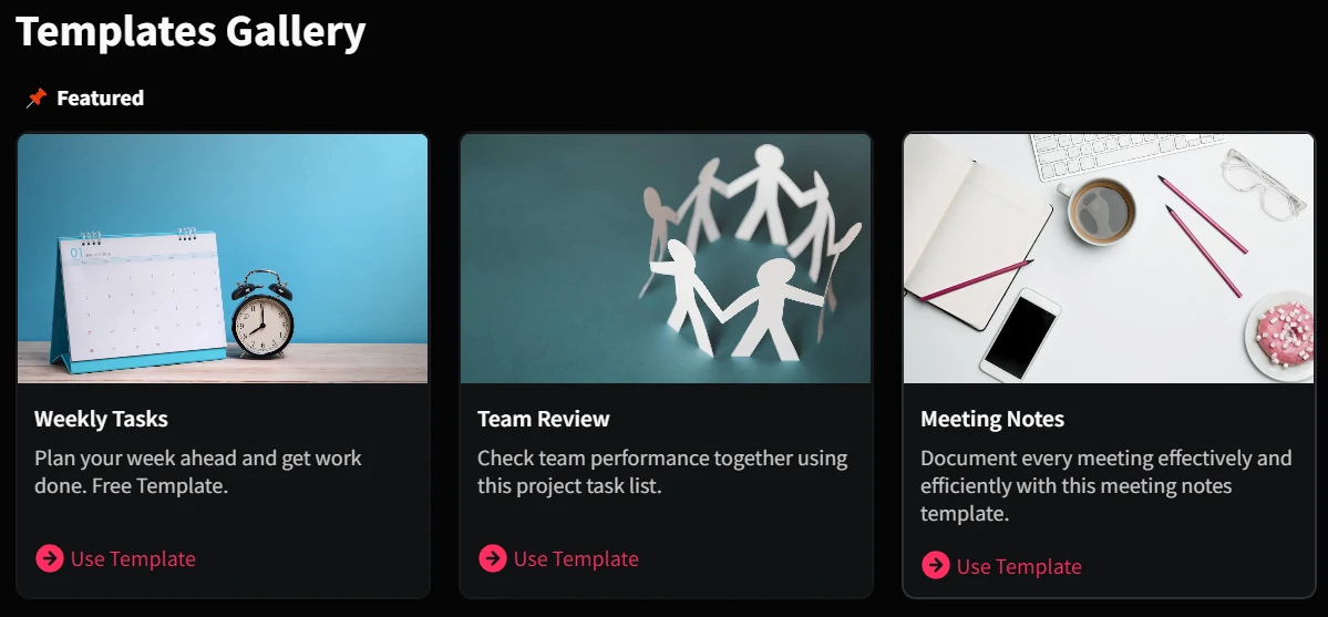 Taskade templates