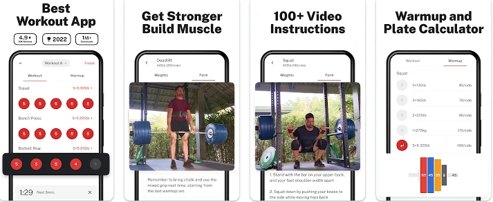 Fitness and Bodybuilding App StrongLifts-Weight-Lifting-Log