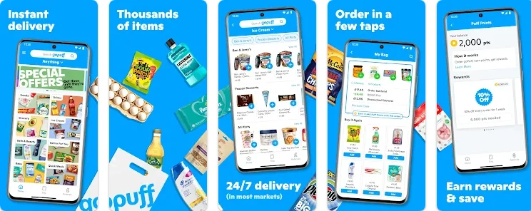 List Of Best Food Delivery Apps for Android & iOS GoPuff