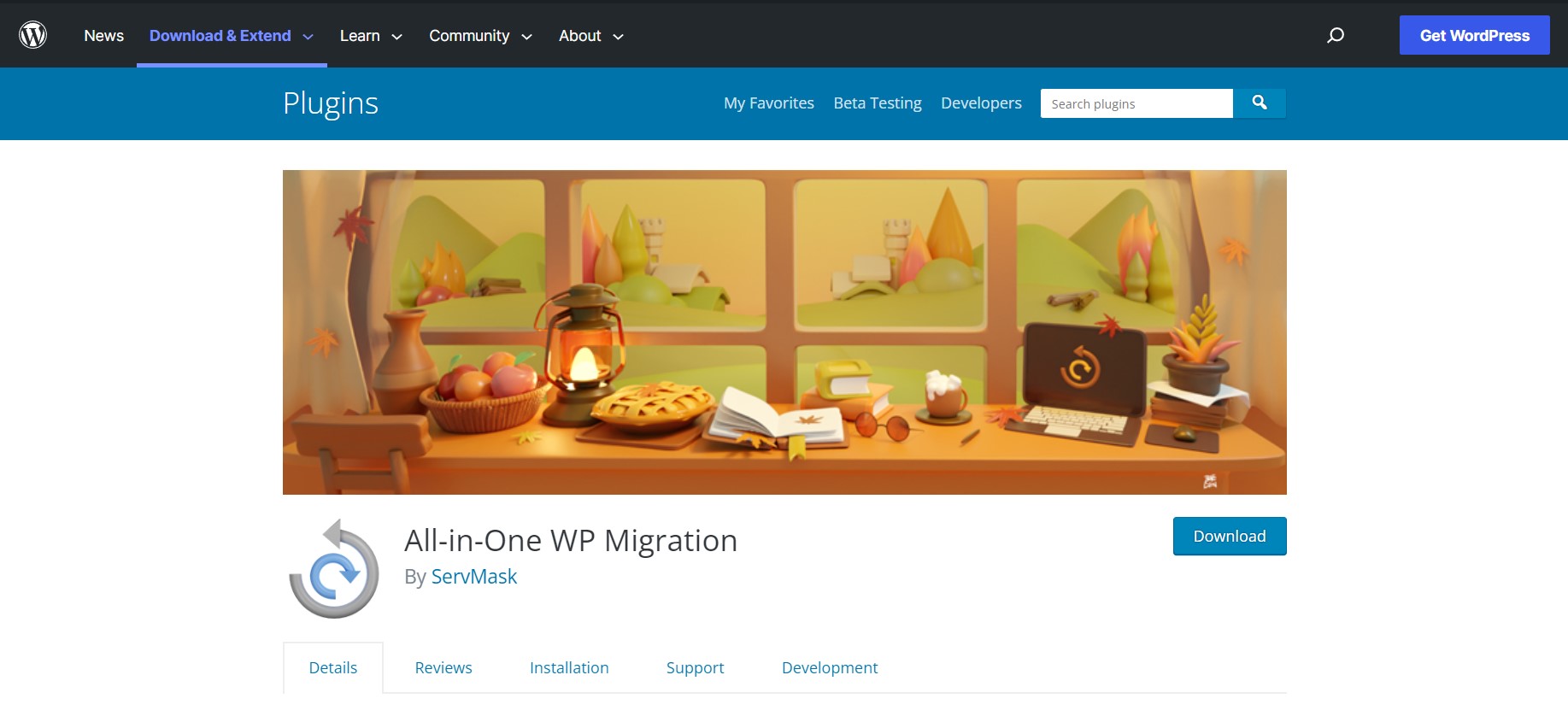 All in one wp migration wordpress backup plugin