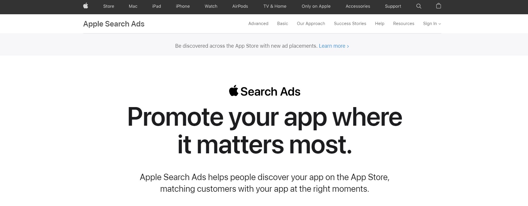 Apple search ads
