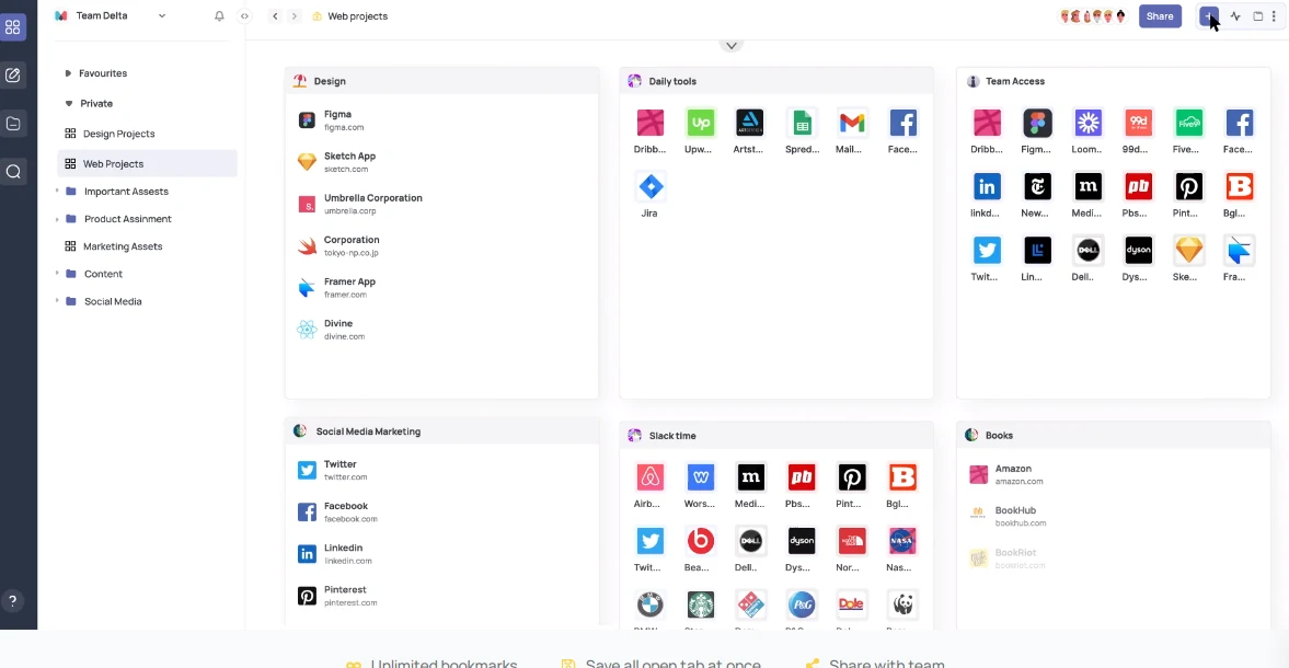 Bookmark faster