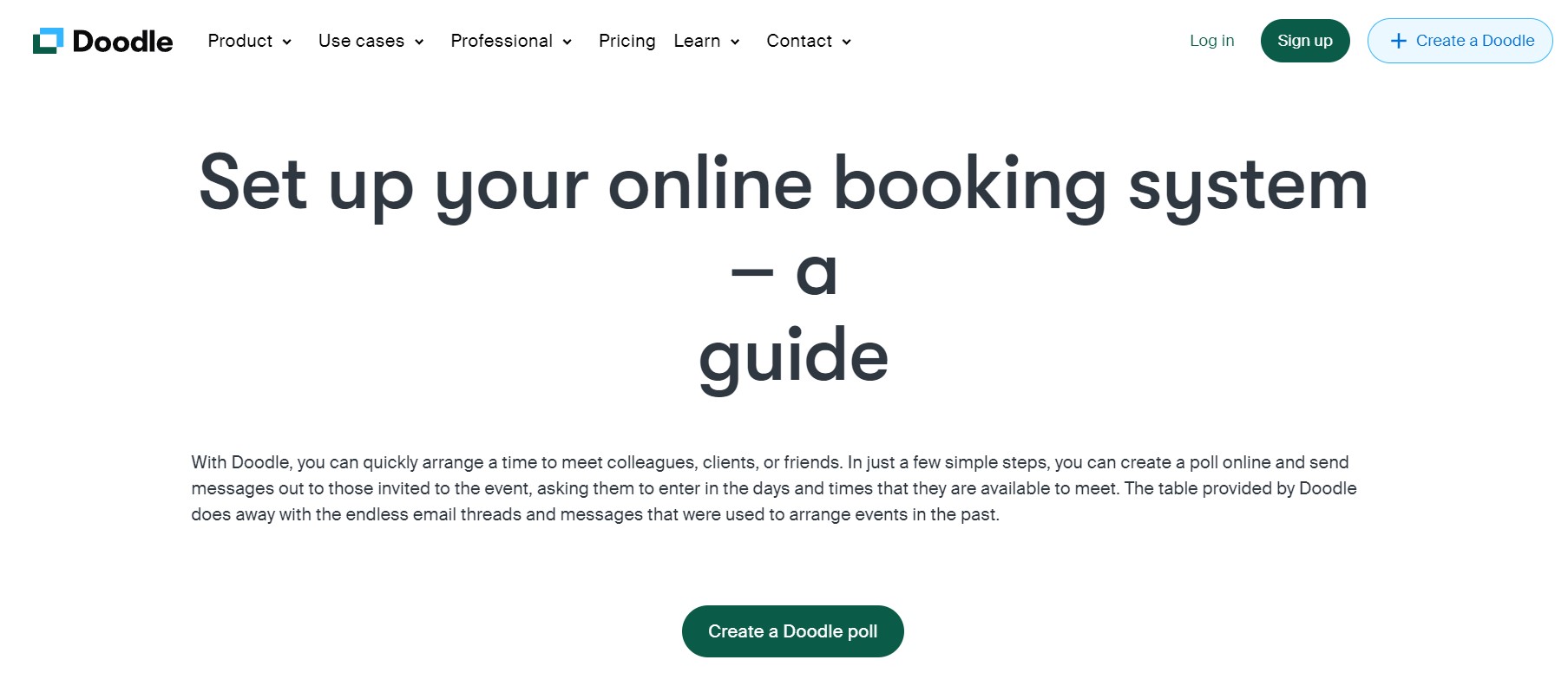 Doodle online booking software