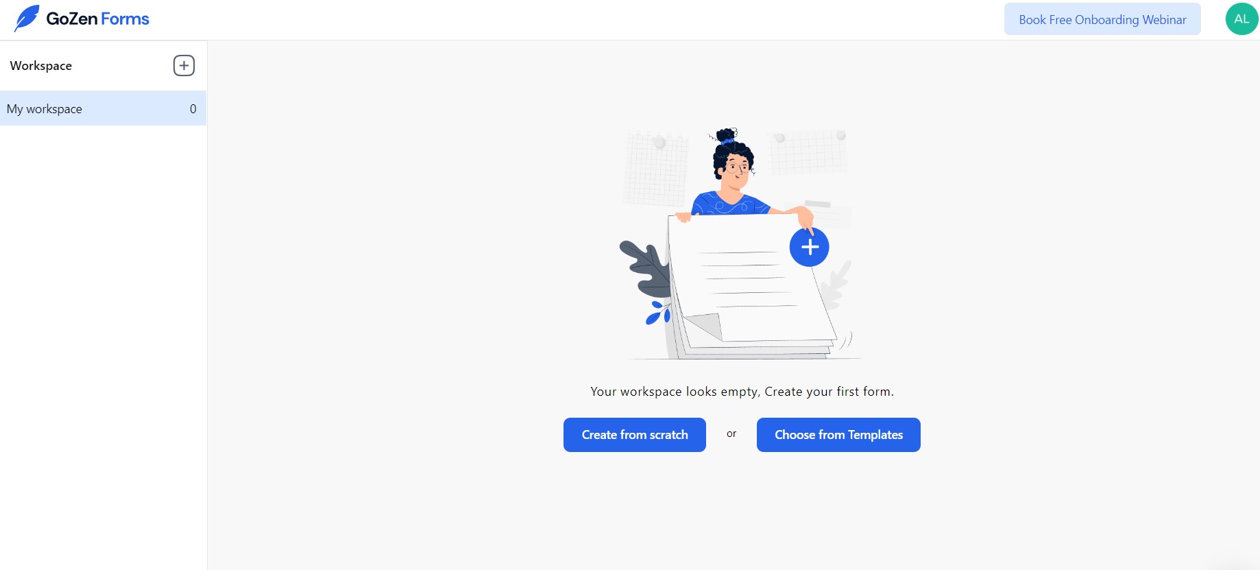 Gozen forms workspace