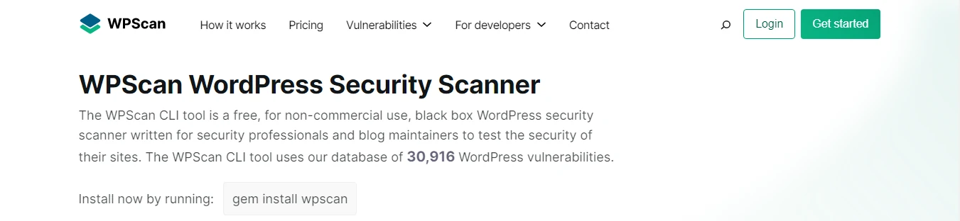 WPScan – WordPress Security Scanner