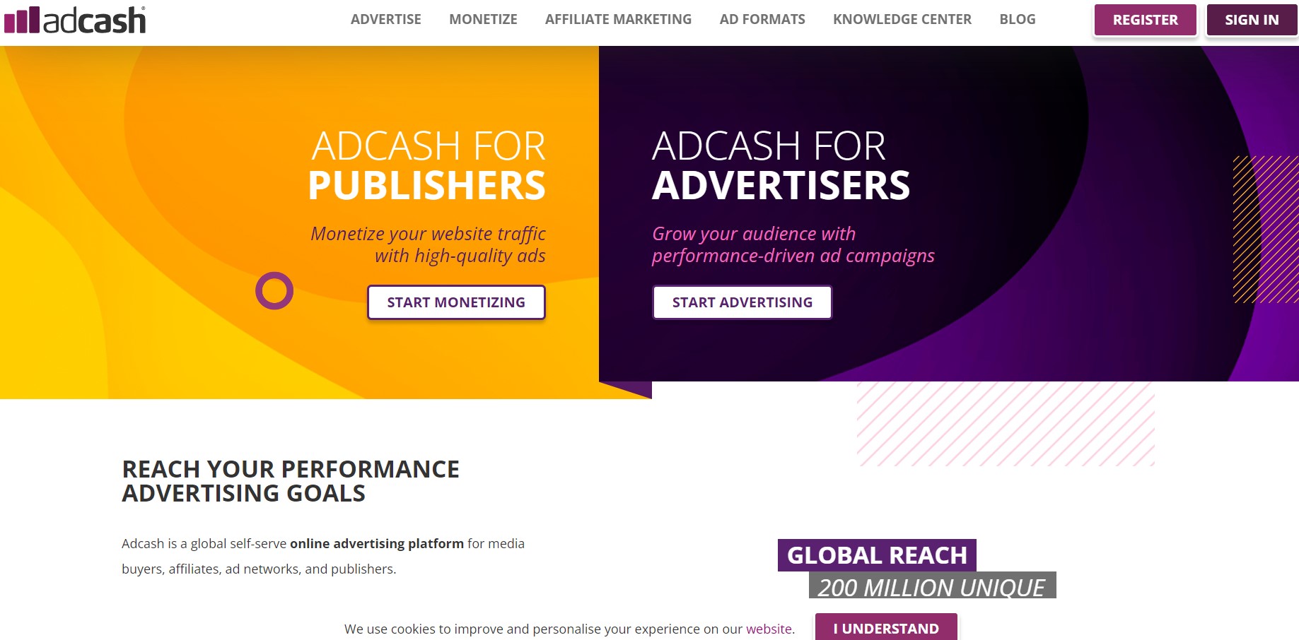 Adcash to monetize web traffic