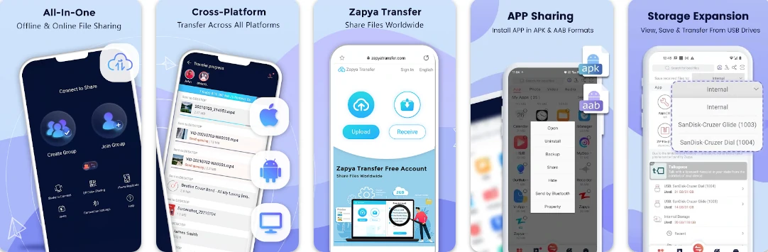 Best File-Sharing App Zapya - File Transfer, Share
