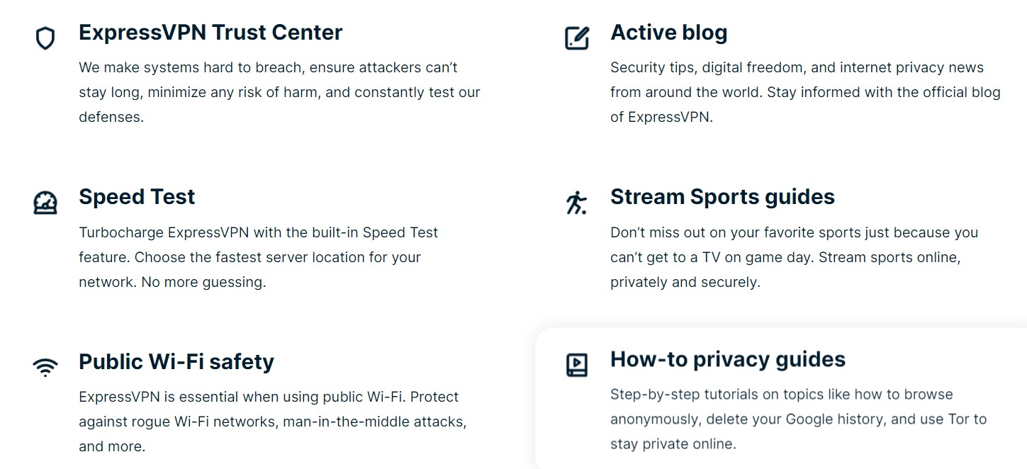 Expressvpn educational features