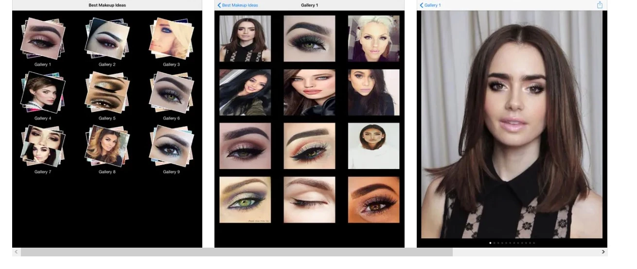 Makeup applying ideas makeup app