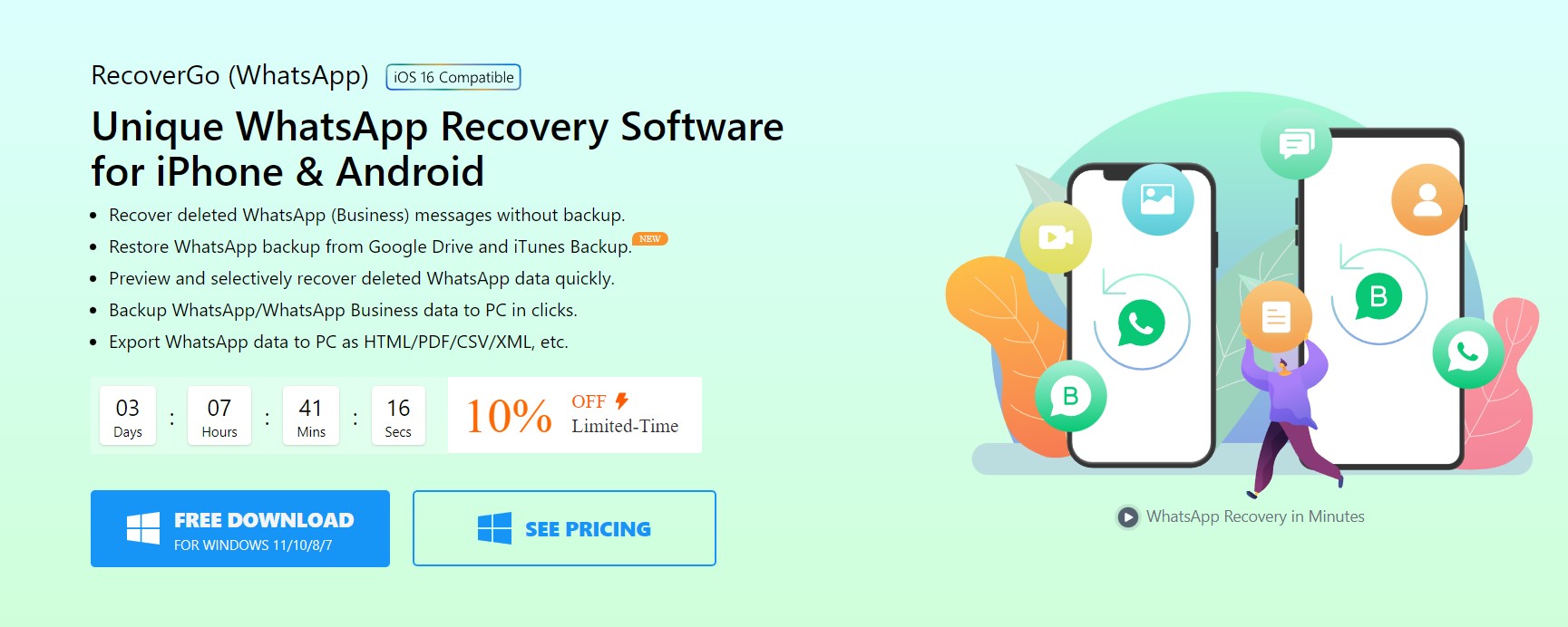 Recovergo whatsapp data recovery tool