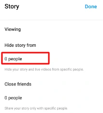 Select Hide story from from the drop-down menu.