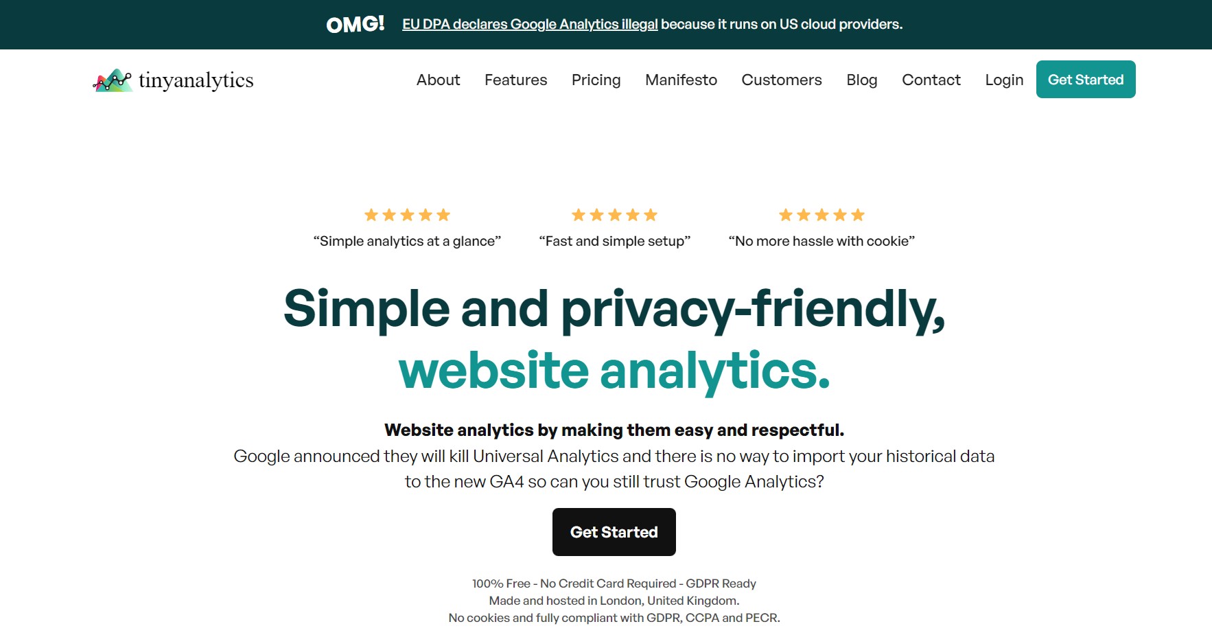 Tiny analytics web analytics tool