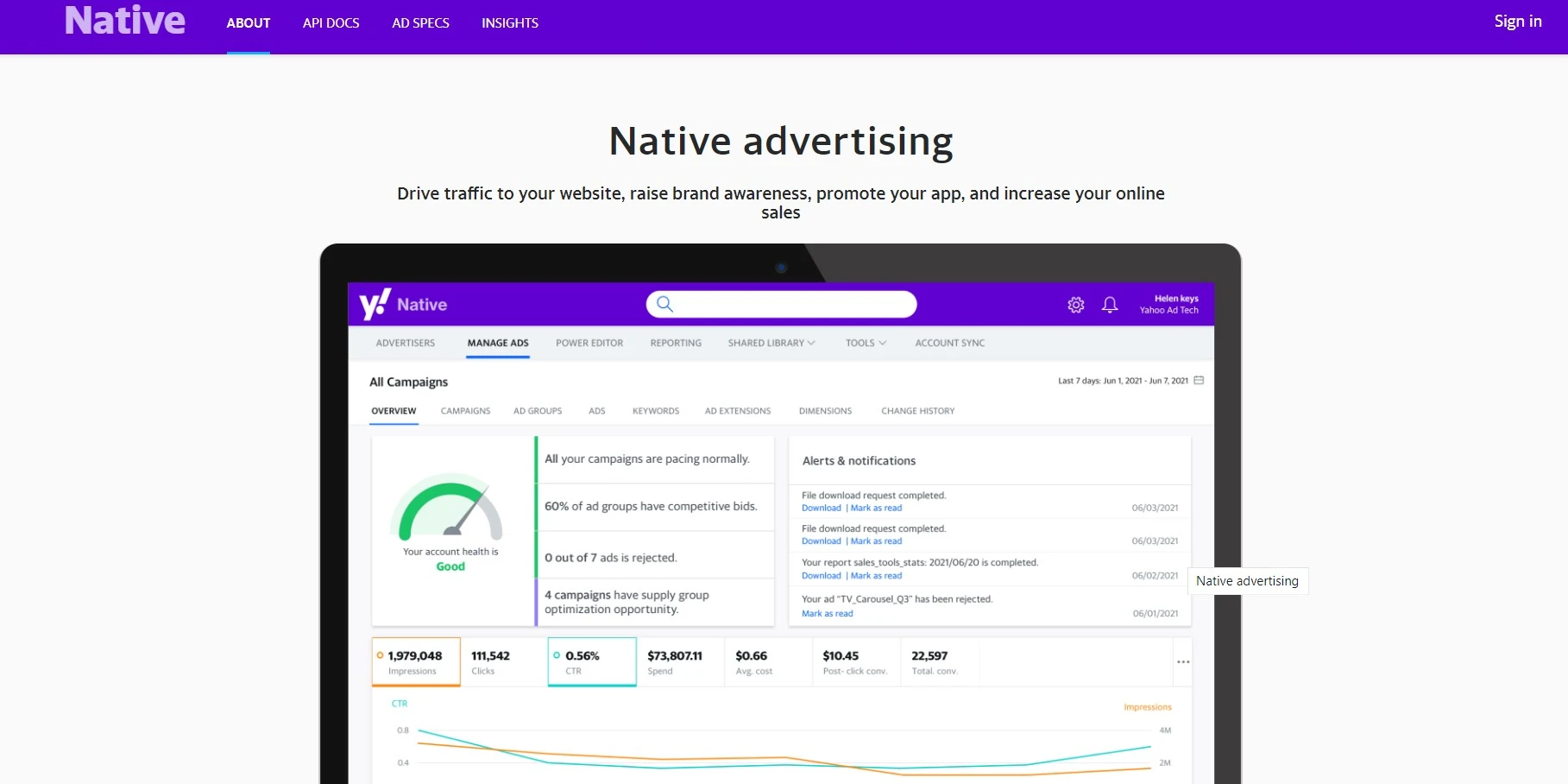 Yahoo gemini native ads network