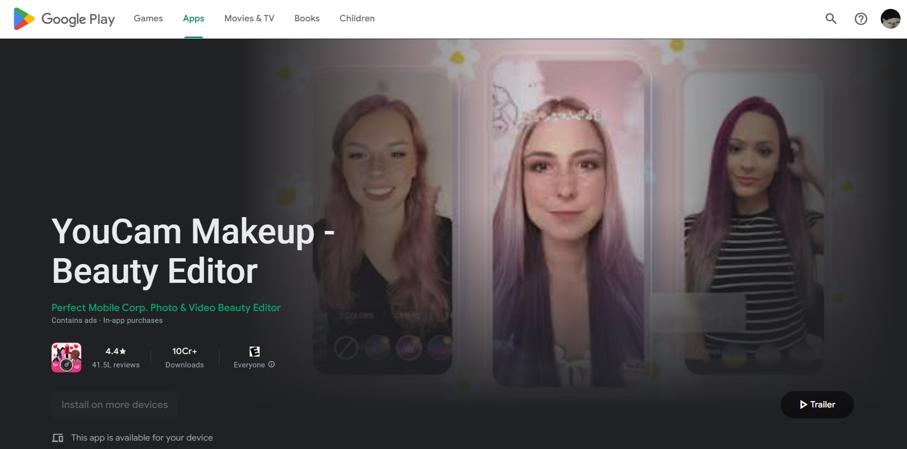 Youcam makeup beauty camera