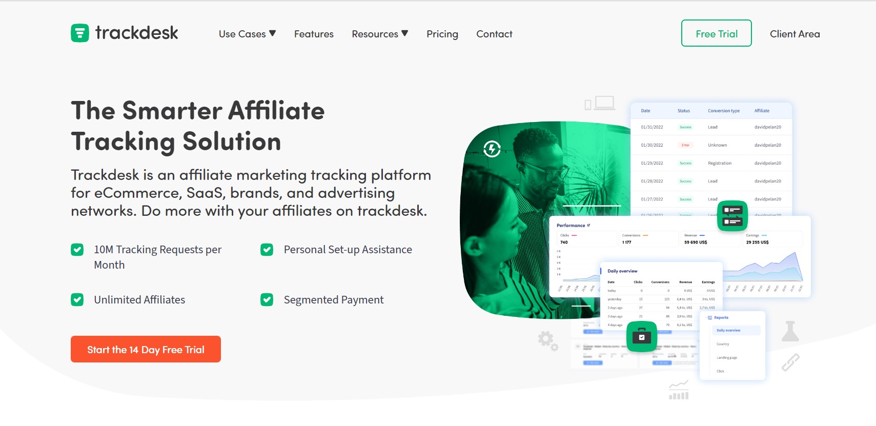 Trackdesk affiliate tracking software