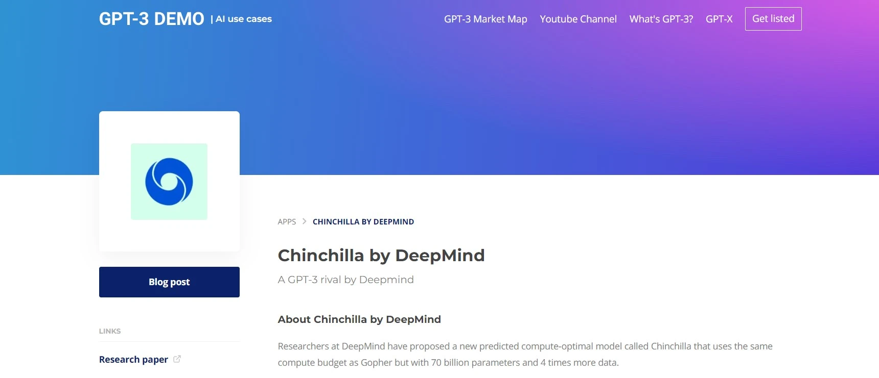 Chinchilla by deepmind