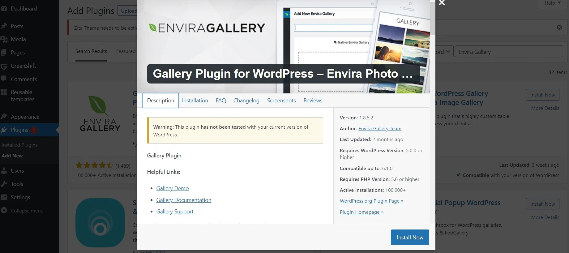 Envira gallery wp plugin