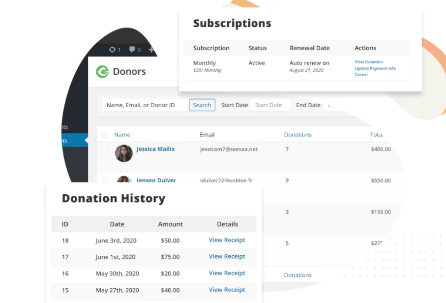 GiveWP Feature Powerful Donor Management