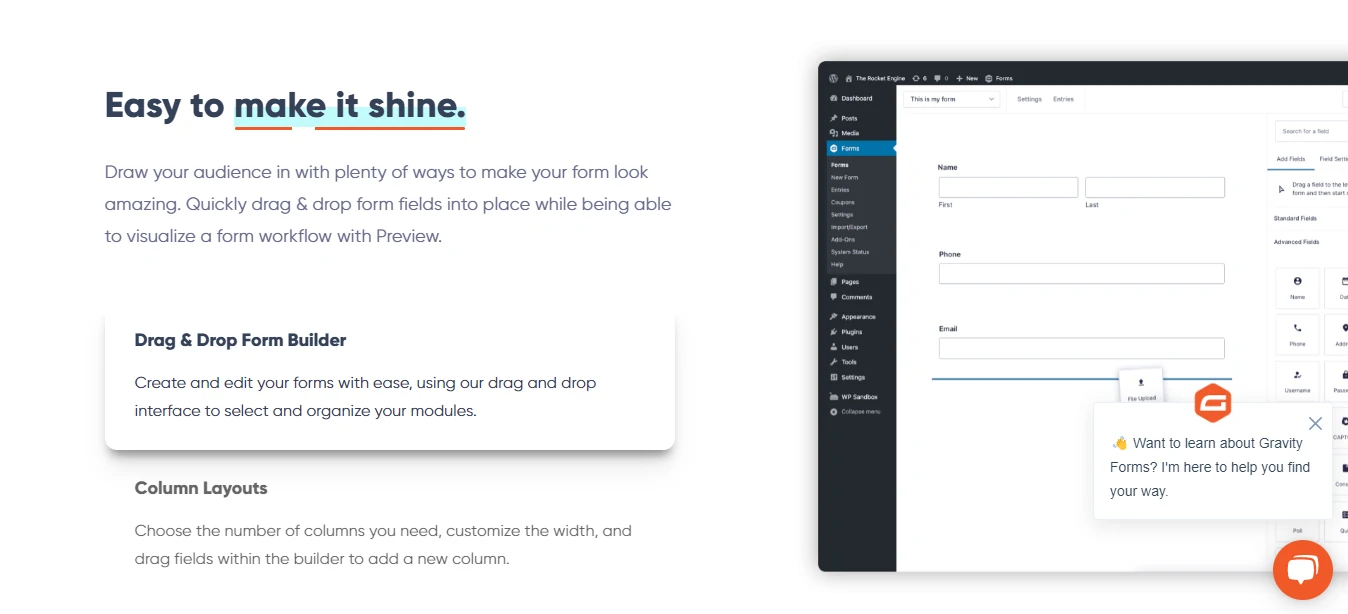 Gravity Forms Feature Drag & Drop Form Builder