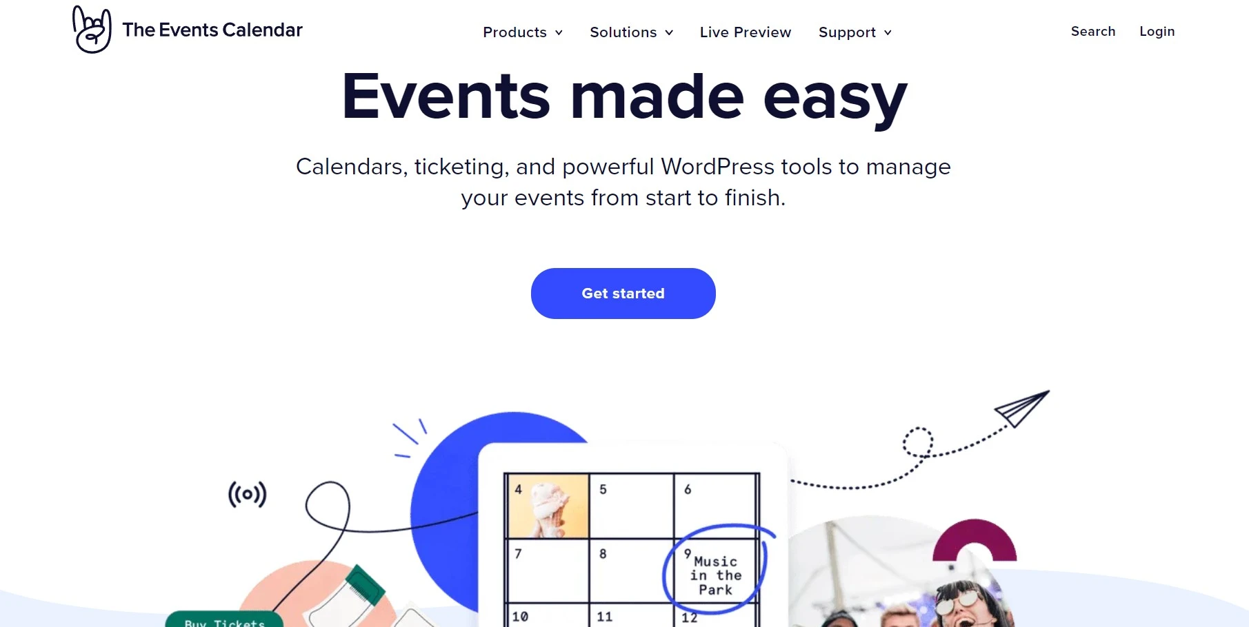 The events calendar wp plugin to manage events