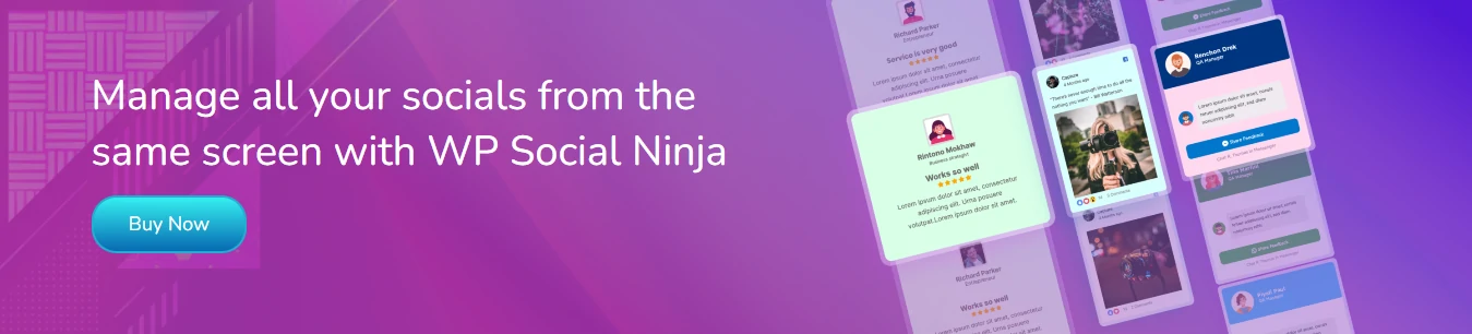 WP Social Ninja Features Social Reviews